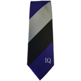 Institute of Quarrying Tie for 2017 with Institute of Quarrying Logo and Blue, Black and Silver stripes